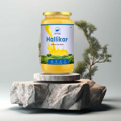 100% Natural Desi Hallikar Cow Ghee By Go Fresho | High In Vitamins A, D & Healthy Desi Ghee Good For Weight Managements | (500ml) 16.9 Ounce | Jar Pack
