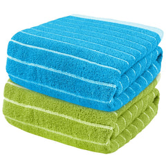 Story@Home Bath Towels Large Size 400 Gsm Set Of 2 | Quick Dry Bath Towel | Perfect For Everyday Use (Blue & Green)