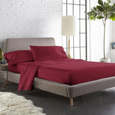 Printed Cotton Bedsheet For Double Bed With 2 Pillow Covers - 108x108 Inches, Maroon | Ideal For Guest Houses, & Daily Home Use King Size Bed Sheet