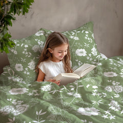 1 Single Bedsheet & 1 Pillow Cover - 54 X 84 Inches, Olive Green | Coordinated Look For Your Bedding | Durable & Easy To Maintain