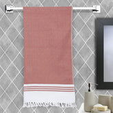 Ecosense Premium Large Cotton Non-Terry Bath Towels 300 Gsm | Soft Absorbent & Comfortable Bath Towels Large Size | Quick Dry Gym, Travel - Maroon (Pack Of 1)