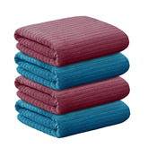Story@Home Microfiber Hand Towel 400gsm | Gym Workout Super Soft, Absorbent, Lightweight, Ultra Quick-Drying, Soft & Durable Travel Use (Pink & Blue) - Pack Of 4