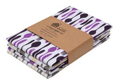 Crazyweaves 100% Cotton Lunch Towel For School Kids, Office Towel, Hand & Kitchen Towel 400 Gsm (Pack Of 4)- Purple