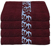 Kuber Industries Cotton Bath Towel 480 Gsm | Pack Of 4 (Maroon)