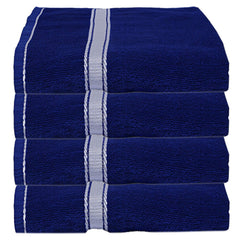 Kuber Industries Bath Towel 450 Gsm | Super Soft Fluffy Absorbent Microfiber Cotton Bath Towel - Pack Of 4 CTKTC024158 (Blue)