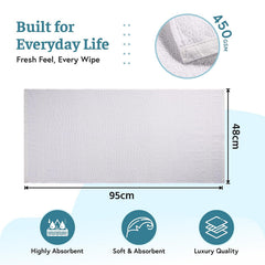 Kuber Industries Soft Cotton Hand/Face Towel 450 Gsm | For Men & Women Lightweight Quick Dry & Absorbent Gym Towel (White)