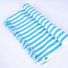 Nilanrnr Bath Towel 500 Gsm - 2 Pcs (Blue & Tortoise Blue)