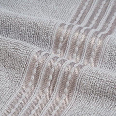 Micro Cotton Remy Basel Luxury Terry Cotton Bath Towel 550 Gsm | Super Comfortable 100% Long Staple Cotton Bath Towel (Silver Grey)