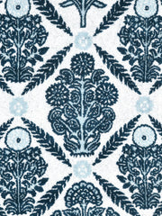 Homefresh Print Cotton Bath Towel 500 Gsm | Geometric Pattern Navy Blue & Grey (Mehr)