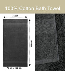 Soweto Luxury Cotton Bath Towel 550 Gsm | Ultra Soft & Super Absorbent Bath Sheet Quick Dry, Lightweight & Durable Fabric Large Size Towel (Grey)