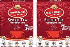 Wagh Bakri Premium Spiced Tea With 7 Refreshing Spices - Pack Of 2 X 250gm, 8.8 Ounce | Rich Color, Strong & Refreshing Taste, Awesome Aroma Chai Patti - Preservatives Free, Artificial Flavor Free
