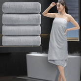 Maggea Oversized Bath Towel 2 Kg | Ultra Soft Bath Towel Set Thick Large Cozy Plush Highly Absorbent Quick Dry Bathroom Towels (Grey)- 4 Piece
