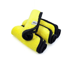Softspun Microfiber Super Soft Hand & Face Wipes 300 Gsm Towel Set - 4 Piece (Yellow)