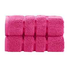 Spread Spain 100% Cotton Hand Towel 600 Gsm | Soft, Fluffy, Super Absorbent & Quick Dry Towels For Pool, Spa & Gym (Fuchsia) -Set Of 2
