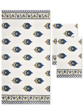 Mafatlal Madhuban 1 Bath & 2 Hand Towels 700 Gsm | Premium Waffle Weave (Porcelain) - 3 Pcs
