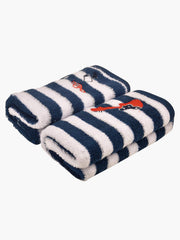 My Milestones 100% Cotton Hand Towel 400 Gsm | Ultra Soft Attractive Embroidery Appliques Cotton Soft, Absorbent Hand Towel Perfect For Face (Set Of 2)- Navy/White