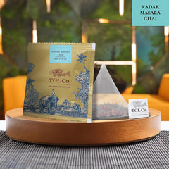 TGL Co. Kadak Masala Chai Black CTC Tea - 16 Pyramid Tea Bags, 64gm, 2.25 Ounce | Reduces Oxidative Stress & Inflammation - Medium Caffeine