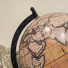 Antique Decorative Spinning World Globe 8 Inch Diameter With Black Stand For Home & Office Decor, Kids & Student Learning, Gift, Political Map, Show Piece, Pack Of 1