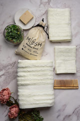 Mush Bamboo Luxurious Bath + Hand & Face Towel 900 Gsm | Ultra Soft, Absorbent & Antimicrobial Towel (Lemon Yellow) -3 Piece