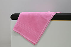 Siya Fashion Cotton Bath Towel 1000 Gsm | Ultra Soft Absorbent Quick Dry Lightweight & Durable Fabric Perfect For Home, Gym, Travel & Everyday Use (Pink) - Pack Of 2