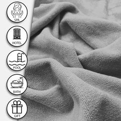 Sassoon Venir Microfiber Men XL Bath Towel 450 Gsm | Ultra Soft Material, Towel For Daily Use (Grey)