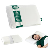 Memory Foam Queen Size, Neck & Back Support Sleeping Bed Pillow, Off White | Versatile & Multipurpose Pillows - 24" L X 16" W X 4" H Inches | Side, Back, Stomach Sleeping - 1 Pillow