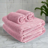 Heelium Bamboo Towel Set 2 Bath & 2 Hand Towel 1300 Gsm | Super Soft & Antibacterial Towel (Peach) - 4 Piece