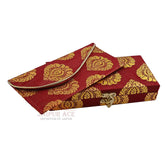 Printed Decorative Shagun Cash Money Box With Envelop Wedding Gift Jewellery Wrap Assorted Pack Of 2 Multicolored Gaddi Box, Material - Wood, Colour - Red