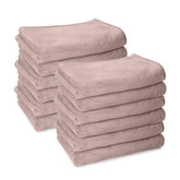 Housse Premium Microfiber Face Towel 1700 Gsm | Korean Beauty Ultra Absorbent, Odour-Free, Quick Dry Face Towel (Pack Of 12) - Luxurious Mocha