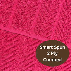 Stamio Cotton Hand Towels 400 Gsm | Home & Kitchen Use, Gym, Wash Basin, Sports | Soft, Absorbent, Quick Dry, Full Large Size (Set Of 2)- Maroon Red