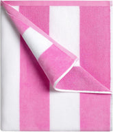 Tiqh Organic Cotton Highly Absorbent & Quick Dry Extra Large Beach Oversized Towel, Cabana Stripe Beach Towel 500 Gsm (Pink)