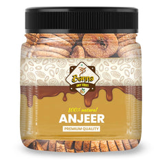 100% Natural Dried Afghani Anjeer By Om Banna Dry Fruits 500gm, Jar Pack | Dried Figs Rich Source Of Fibre Calcium & Iron | Low In Calories Fat Free | 17.6 Ounce