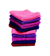 Space Fly Soft Cotton Face Towel 1200 Gsm | Multipurpose Handkerchief, Washcloth & Hanky Set For Gym, Men, Baby & Newborn - Multicolor (Pack Of 8)