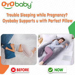 Cooling Pregnancy Pillows, U-Shaped Silky Maternity Pillow For Pregnant Women, Grey | Full Body Support Pillow For Sleeping, Back Pain Relief & Pregnant Legs, Hips, Belly Support