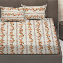 Luxurious Queen Size Bedsheet For Double Bed With 2 Pillow Cover - 90 X 90 Inches, Light Brown | Perfect For Daily Use, Guest Rooms | Gift For Housewarmings, Weddings