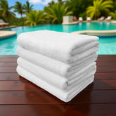 Labham 100% Cotton Bath Towel 2800 Gsm | Ultra-Soft Super Absorbent & Quick Dry Bath Towel (White) - Pack Of 4