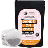 The Tea Trove Organic Dandelion Root Herbal Tea Bags In Resealable Pouch - 25 Unwrapped Tea Bags | Caffeine Free Digestive Tea, Detox Tea - Steep Hot Or Iced