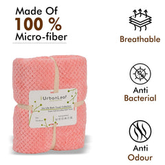 Urbanleaf Microfiber Large Bath Towel 300 Gsm | Quick Dry Super Absorbent Bath Towel For Men & Women (Pink)