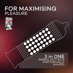 Manforce Combo Condoms For Men (Sunny Edition, Litchi, King Dot Extra Dotted) - Pack Of 30