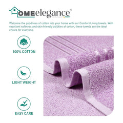 Home Elegance 100% Cotton Comfort Living Bath Towel 400 Gsm (Violet Sky)- Pack Of 1