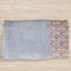 Rangoli Prima Dream 100% Cotton Lace Bath Towel 450 Gsm | Ultra Soft, Super Absorbent & Eco-Friendly Hanging Bath Towels (Grey) - Pack Of 1