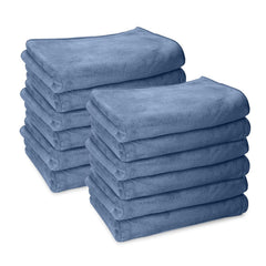 Housse Premium Microfiber Face Towel 1700 Gsm | Korean Beauty Ultra Absorbent, Odour-Free, Quick Dry Face Towel (Pack Of 12) - Indian Teal