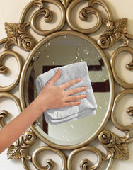 Softspun Microfiber Cleaning Cloths 450 Gsm | Highly Absorbent, Lint & Streak Free, Multi -Purpose Wash Cloth For Kitchen, Car, Window, Stainless Steel (4 Pcs)- White