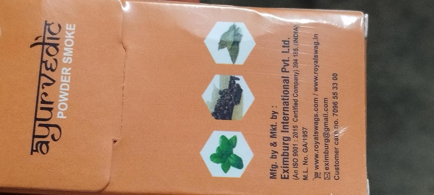 Royal Swag Herbal Cigarettes 100% Tobacco Free & Nicotine Free Frutta Flavoured (Pack Of 10 Sticks) With Ayurvedic And Natural Herbs Clove, Tulsi & Green Tea| Herbal Smokes (Non-Addictive) Royal Swag Herbal Cigarettes 100% Tobacco Free & Nicotine Free Frutta Flavoured (Pack Of 10 Sticks) With Ayurvedic And Natural Herbs Clove, Tulsi & Green Tea| Herbal Smokes (Non-Addictive)