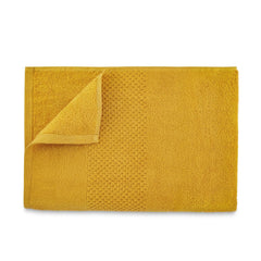 Spaces 100% Cotton Bath Towel 500 Gsm | Quick Dry Nano Spun Special Texture Bath Towels (Dark Yellow)