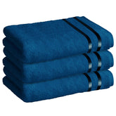 Story@Home 100% Cotton Large Size Bath Towels 1350 Gsm | Perfect For Everyday Use (Navy Blue) - Pack Of 3