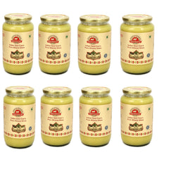 Pure Shudh Indian Desi Cow Bilona Ghee By Gavyratan | Made Using Traditional Bilona Method Pure Desi Ghee Good For Overall Health | 4 Litre (500ml * 8) 135.2 Ounce | Jar Pack