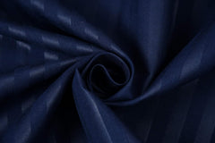 Stripe Glace Cotton 1 Double Bedsheet With 2 Pillow Cover - 91 X 90 Inches, Navy Blue | Fade Resistant & Durable Breathable & Wrinkle Free Bed Sheet