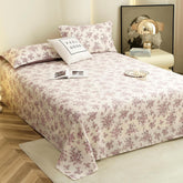 1 King Size Bedsheet With 2 Pillow Covers | 98 X 108 Inches, Light Purple & White | Perfect Gifts Wedding Anniversaries, Ceremonies & Special Festivals