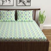 100% Pure Cotton Double Bedsheet For Queen With 2 Pillow Covers - 87 X 100 Inches, Multicolor | Soft & Durable For Everyday Use & Bedroom - All Season Comfort